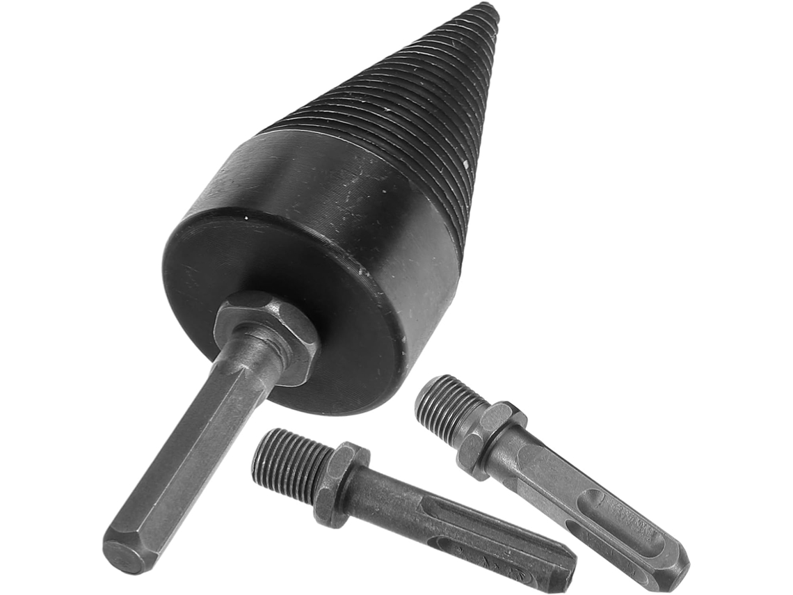Kit de Brocas Inoomp para Rachar Lenha, e com Broca Destacável e Adaptador para Furadeira de Impacto. Broca Versátil CHABERLU