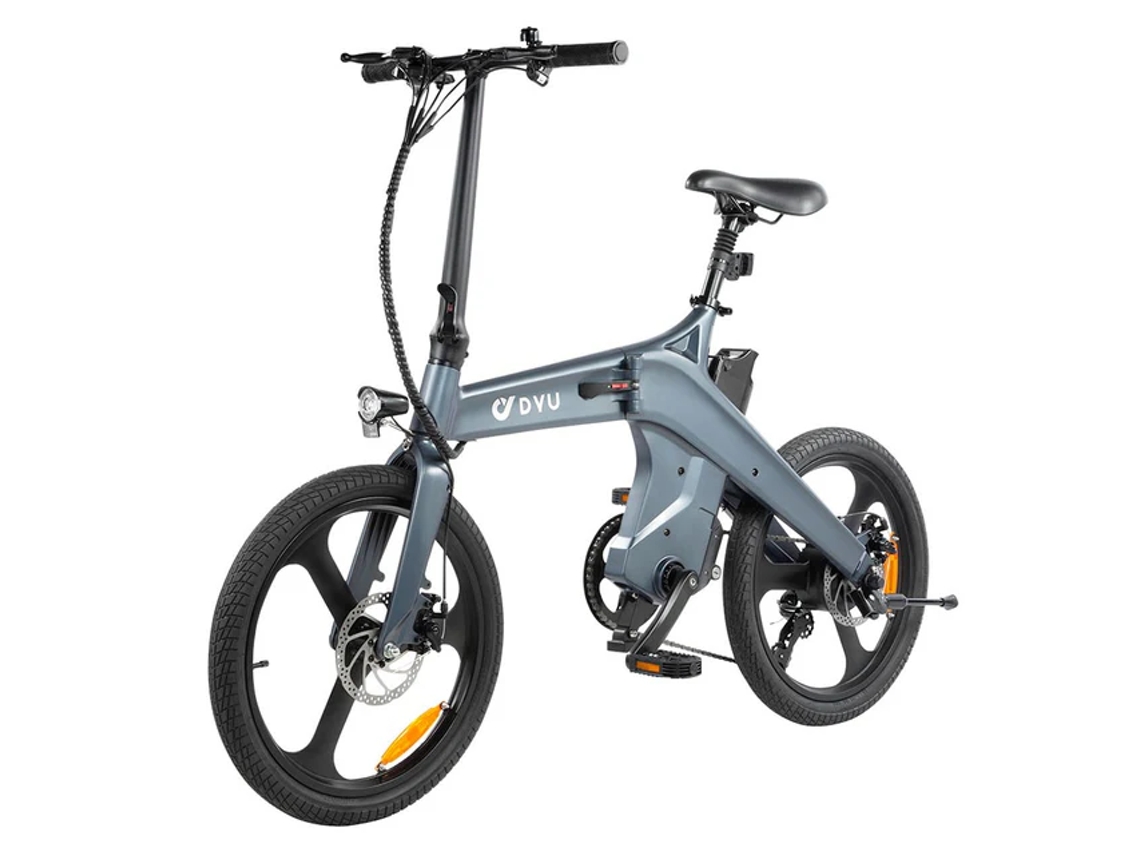 Bicicleta Elétrica Urbana Dyu T1 Com Pneus De 20, Motor De 250 W E Bateria De 36 V E 10 Ah