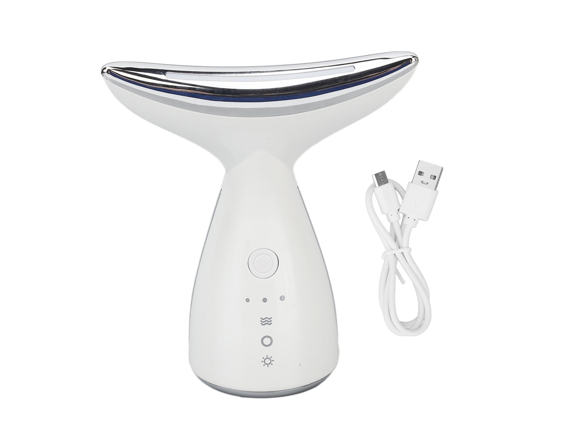 Masajeador De Lifting Para Cuello Com 3 Luzes De Cores Para Apertar A Pele E Promover Colágeno