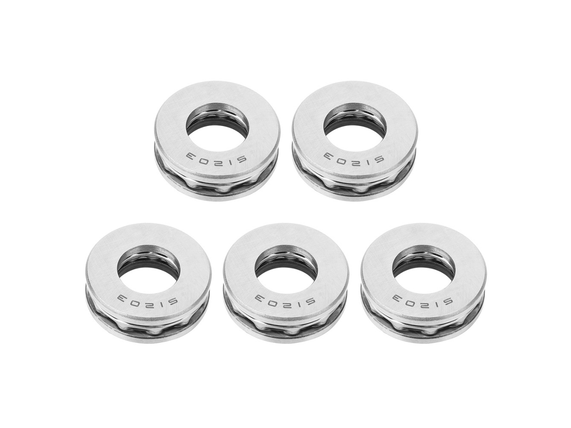5 Peças Rolamento Axial De Bola 51203 Trilho Convexo Para Pressão Plana Acessórios Industriais