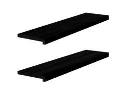 Vidaxl Soleiras Da Janela 2 Pcs 100x30x2 Cm Carvalho Castanho-preto
