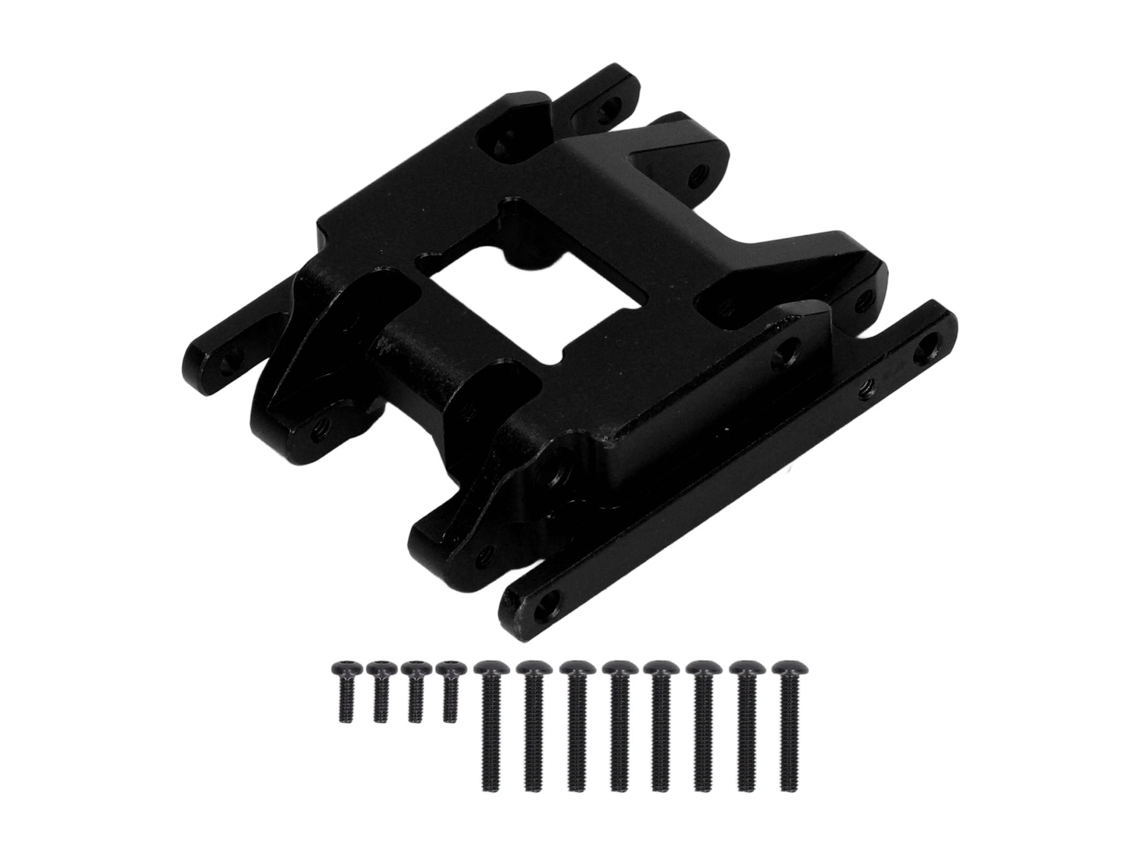 Base De Caja De Engranajes Para Coche Rc Traxxas 1/18 Placa Deslizante Central De Aluminio Resistente A Alta Presión Con Tornillos Negro
