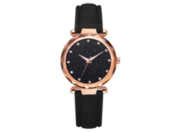Relógio de Quartzo de Luxo Xr3383 com Pulseira Pu Estilo Casual e Elegante Preto