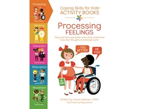 Livro Coping Skills for Kids Activity Books Processing Feelings de Janine Halloran (Inglês)