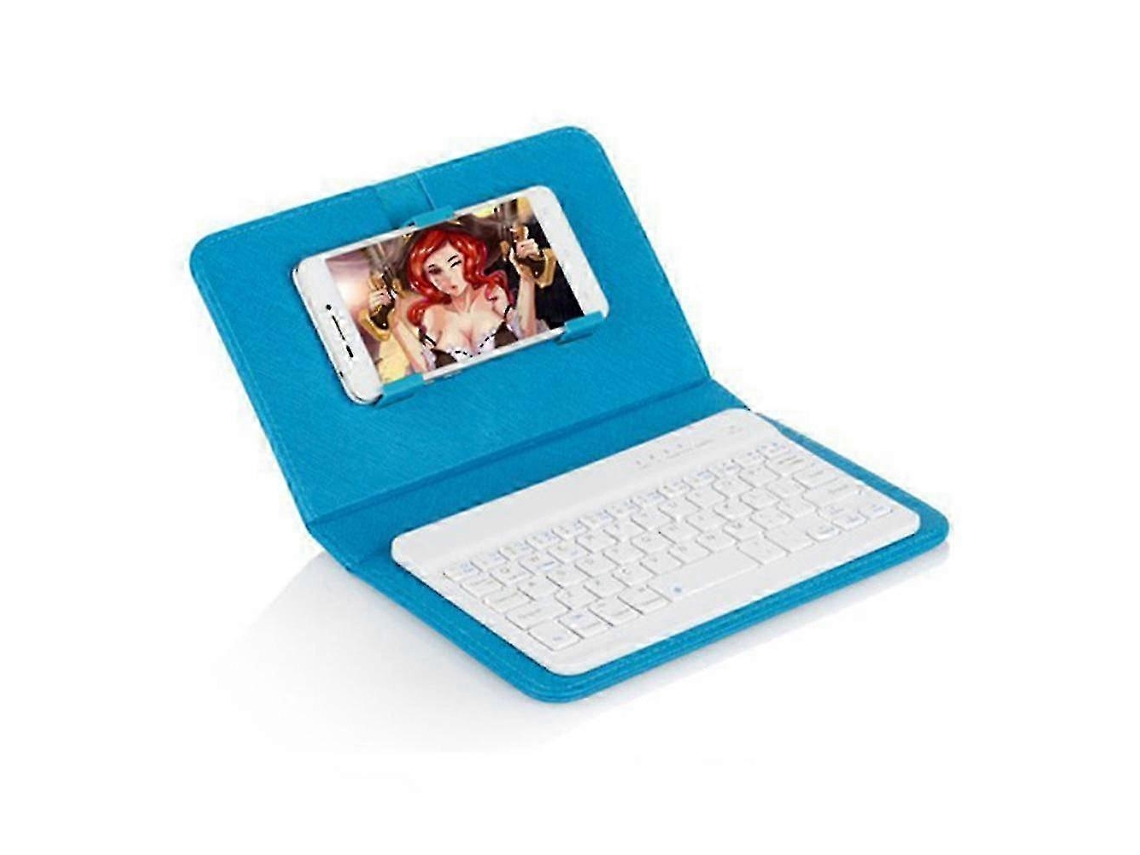 Mini Teclado Bluetooth Sem Fio Estojo De Couro Smartphone Nostalgia88