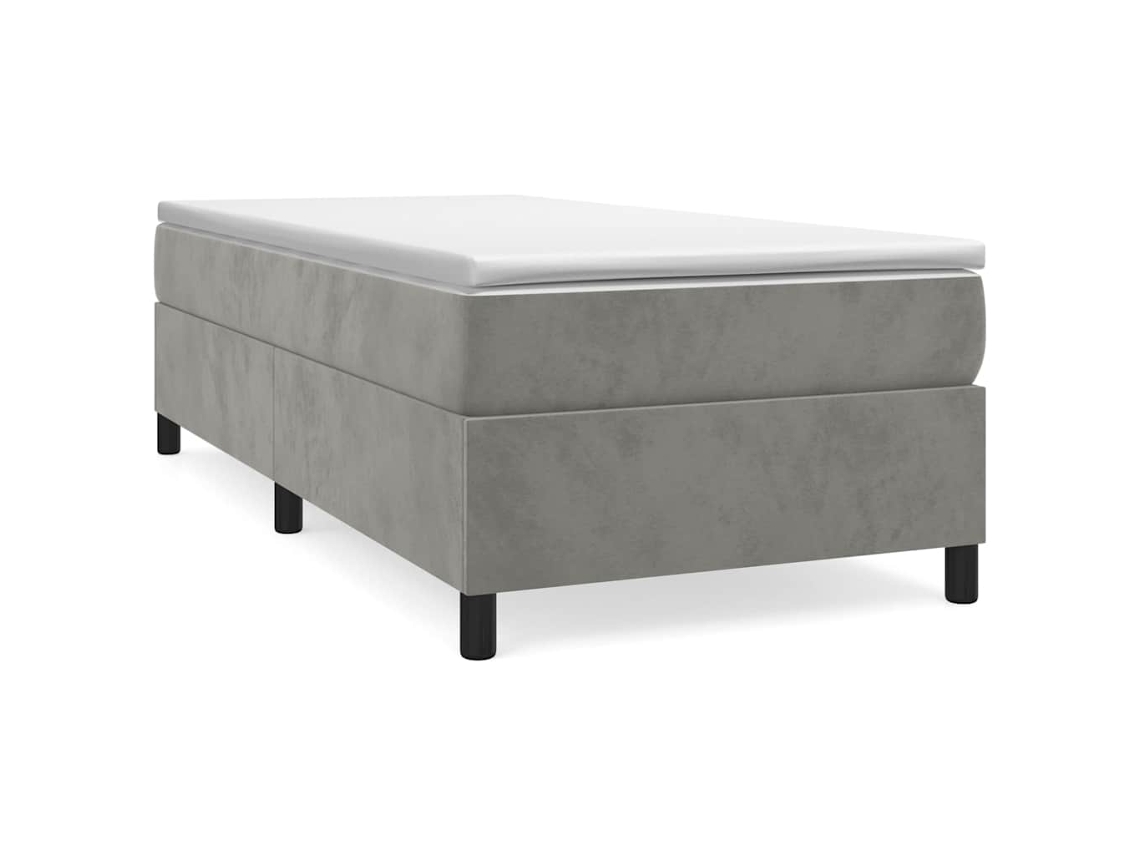 Box Spring Bed, Box Spring Beds Vidaxl Cinzeto Veludo (90 X 200 Cm)