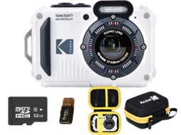 Kodak WP22 branca Câmera à Prova d'Água (Inclui Cartão TF 32GB, Leitor e Bolsa)