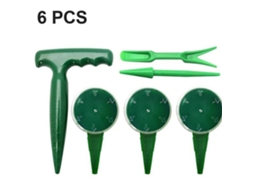 1conjunto/6 Ferramentas de Jardinagem, Plantador de Sementes, Perfurador de Buracos, Transplantador Ajustável para Plantas Interiores e Exteriores