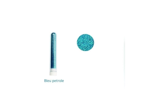 Glitter em pó fino 3 gr, cor Azul Gasolina