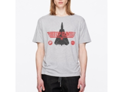 Rockinstone Top Gun Movie Tomcat Heather Gray Adult T-shirt Size:xl