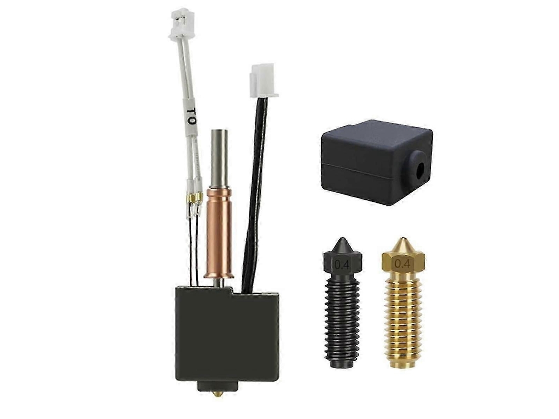 Kit Extrusora -3 Combo Print Hotend Com Bloco De Aquecimento, Termistor E Bicos Extras 0,4 Mm