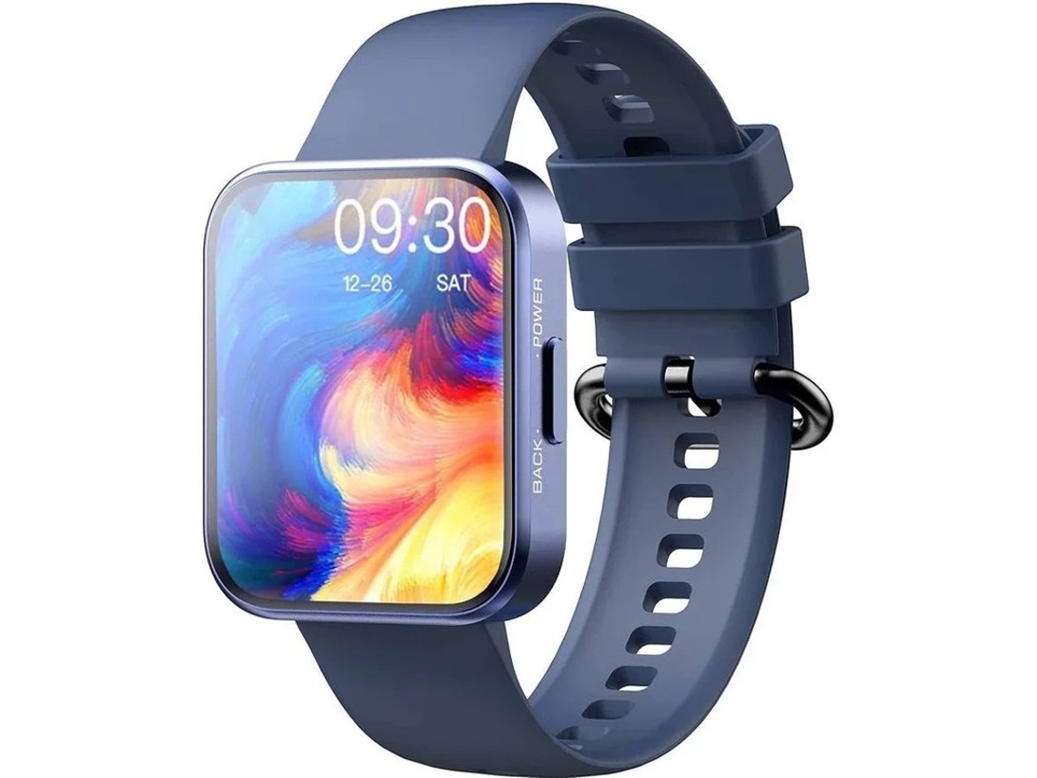Smartwatch, rastreador fitness full touch de 1,71 polegadas com monitor de frequência cardíaca e notificação de mensagens Bestvite (azul)