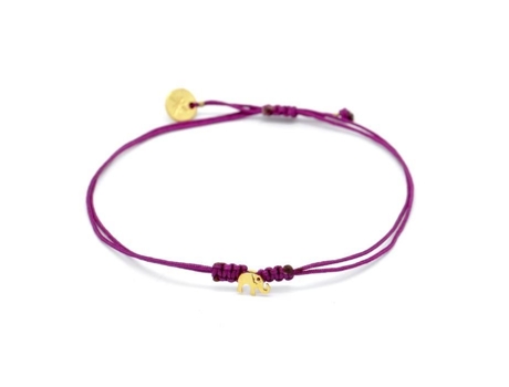 Pulseira infantil La Bonne Etoile - Elefante - Arame e latão - Rosa