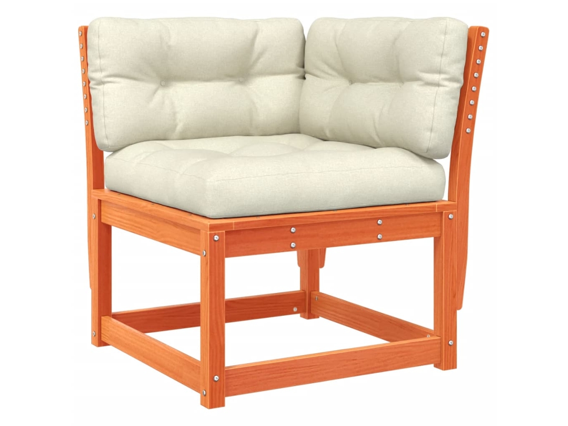 Garden Sofa, Garden Sofas Vidaxl Marrom Madeira De Pinho (com Almofadões)
