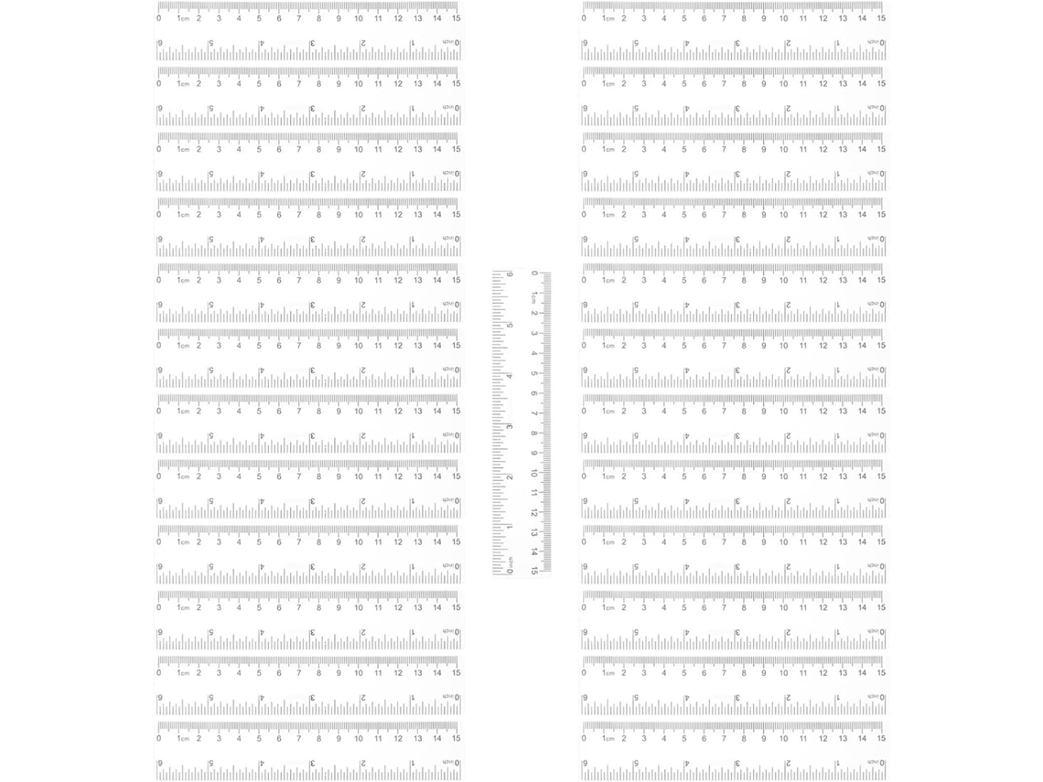 Conjunto Aboofan de 25 Réguas Plásticas Transparentes para Estudantes, Réguas Portáteis para Desenho e Medição