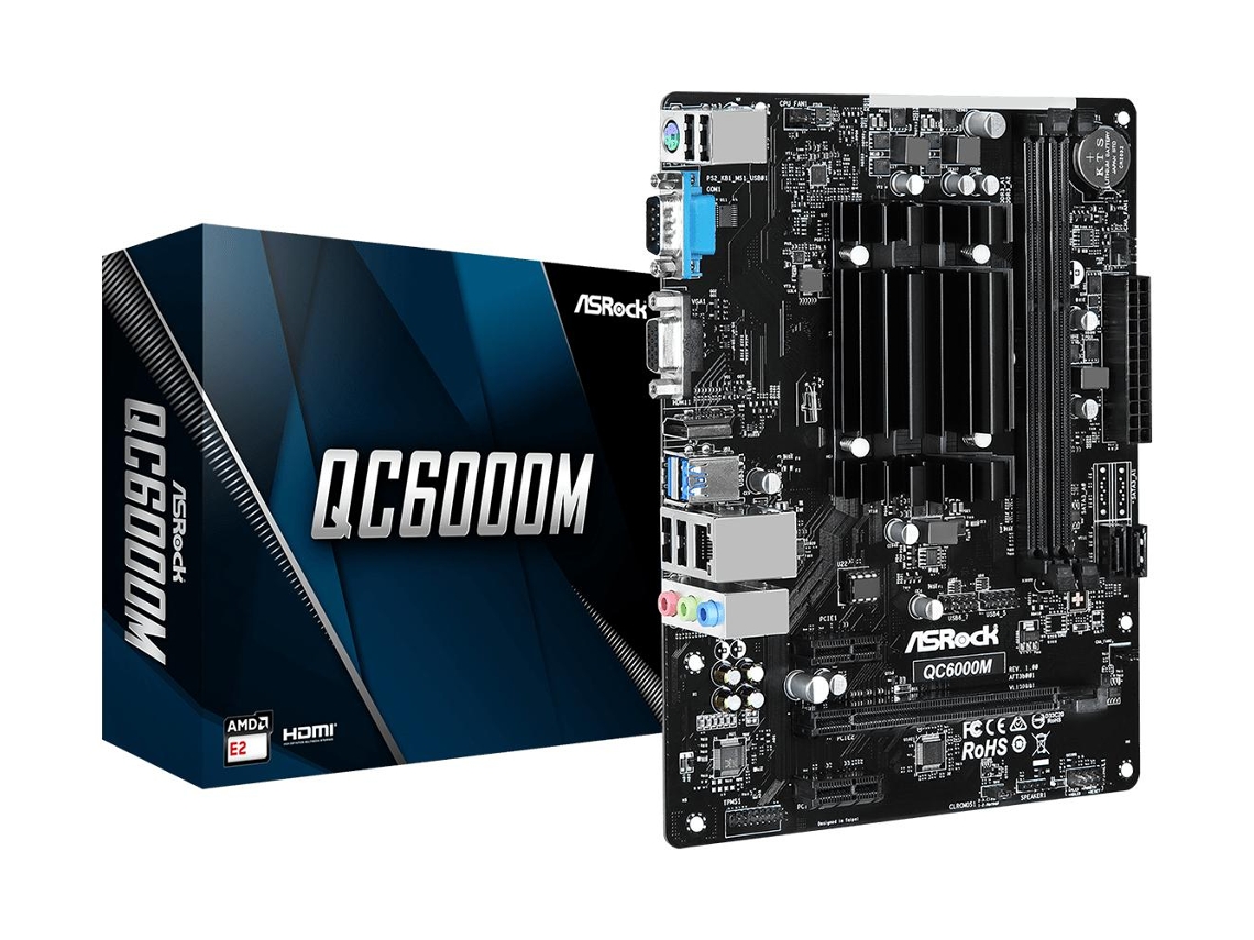 Motherboard ASROCK QC6000M (Socket FT3 - AMD - micro ATX) | Worten.pt