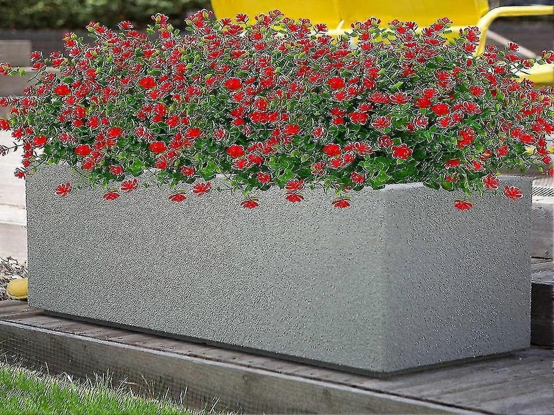 Pétalas De Rosa Artificiais - 8 Peças - Vermelho - Resistente Aos Raios Uv - Para Interiores E Exterior E Casamentos | Lurelia