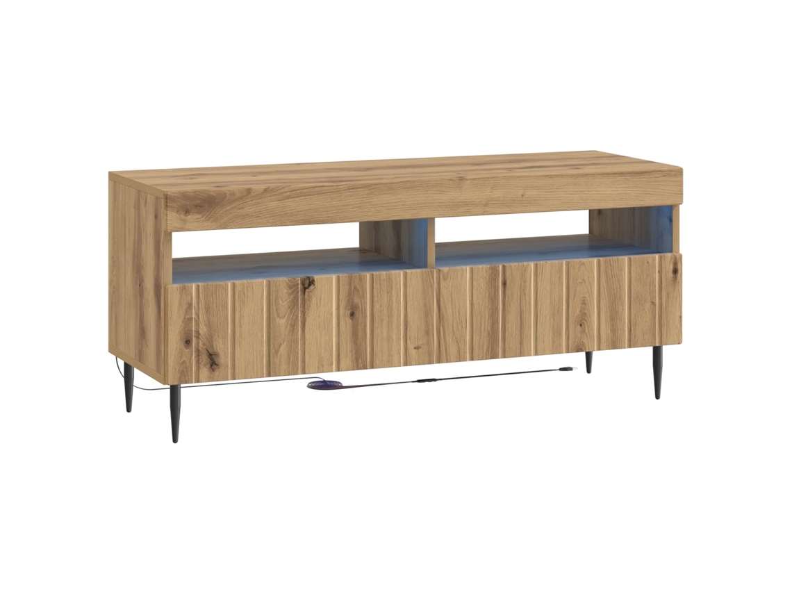 Vidaxl Gabinete De Tv Led Carvalho Arttisan Derivados De Madeira