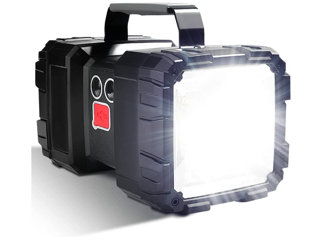 Lanterna Recarregável TURMIN Sdt230209 Luz de Acampamento com 10000Mah e 2500Lm 7 Modos Preta