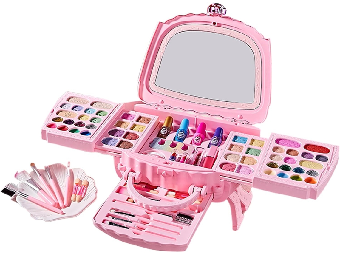 Kit De Maquiagem Infantil Para Meninas Cosméticos Naturais E Laváveis Para Crianças De 3 A 12 Anos Vayotoy