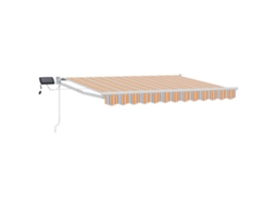 Vidaxl Toldo Retrátil Manual Com Leds Azul E Laranja 3 X 2,5 M