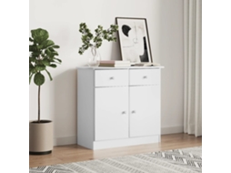 Aparador Alto 77x35x73 cm Madera Maciza de Pino Blanco