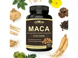 Suplemento Alimentar de Maca com Tribulus Terrestris, Ginseng e Ingredientes Naturais para Consumo Diário ZEVERI