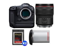 Eos R3 + Rf 14 35mm F/4 L Is Usm + 2 Sandisk 512gb Extreme Pro Cfexpress Type B + Canon Lp e19 + Ebook “20 Dicas para Fotos Que Impressionam” CANON