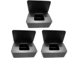 Conjunto de 3 caixas de lenços umedecidos SFUSHOS com tampa