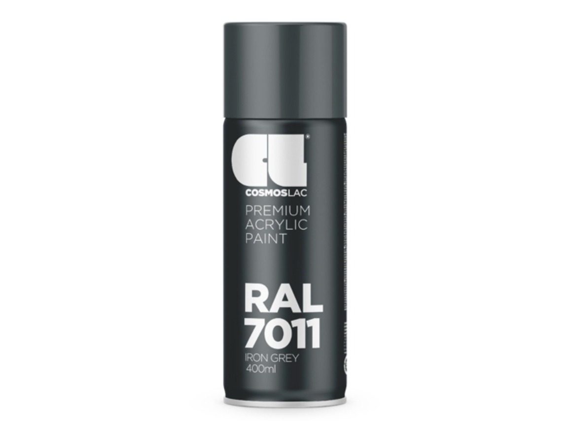 Acrílico Premium Brilhante Ral Cosmos Lac 400 Ml (Ral 7011 Cinzento Ferro)