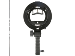 Suporte de mão em formato de S para câmera com montagem Bowens e lanterna superior, preto, LAXISCREED