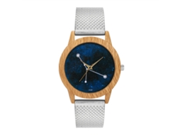 Relógio de quartzo casual unissex Zhoulianfa com pulseira de silicone (prateado)