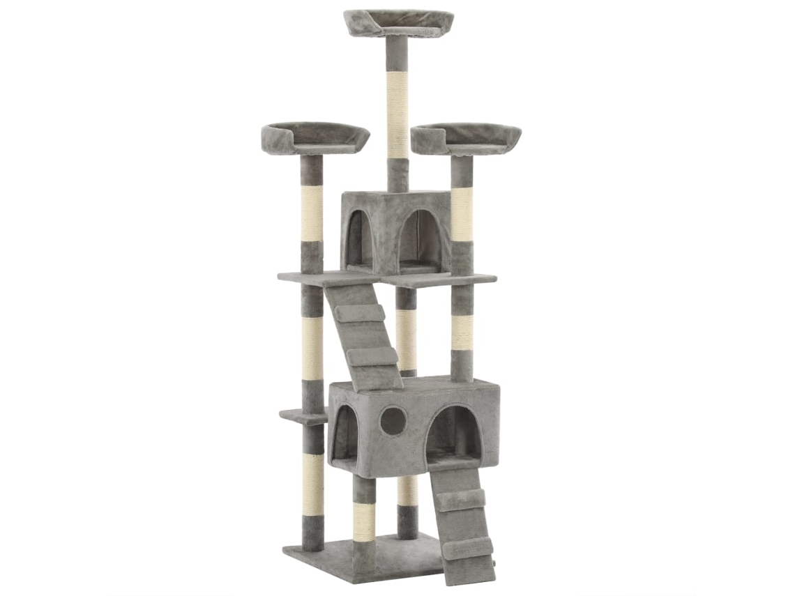 Vidaxl Árvore C/ Postes Arranhadores Sisal 170 Cm Cinzento