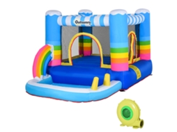 Castelo Inflável Infantil com Trampolim e Piscina (bomba Elétrica Incluída, Multicolorido, 280x170x155cm)