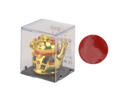 Figura Gato da Sorte Solar LAXISCREED 2 Polegadas Dourado
