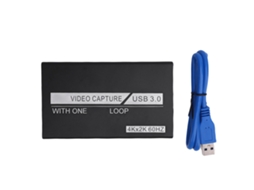 Placa De Captura De Vídeo 4k Interface Multimídia Hd Para Usb 3.0 Com Loop Out 1080p 60fps