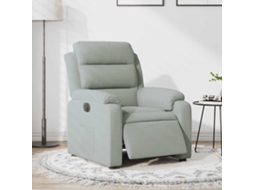 Vidaxl Poltrona Reclinável Elétrica Veludo Cinzento-claro