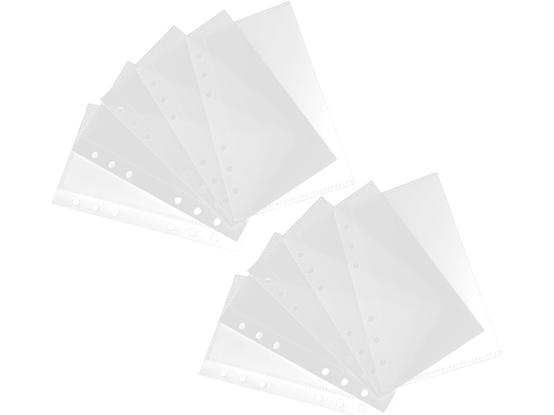 Pastas internas transparentes e de espuma Supvox A6 em polipropileno, com 10 bolsas removíveis para uso multifuncional.