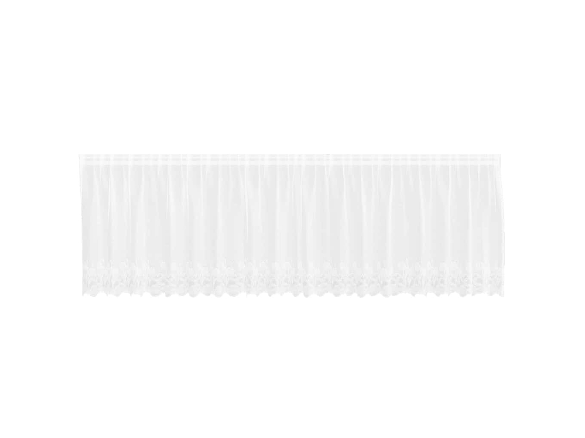 Conjunto 1 Cortina De Renda Vidaxl Branco Poliéster (120 X 500 Cm)