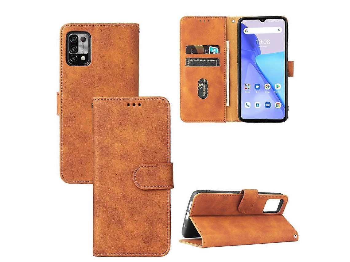 Capa Em Couro Pu Texturizado De Bezerro, Cor Sólida, Toque Aveludado, Fecho Magnético, Abertura Horizontal, Suporte, Compartimentos Para Cartões E Car