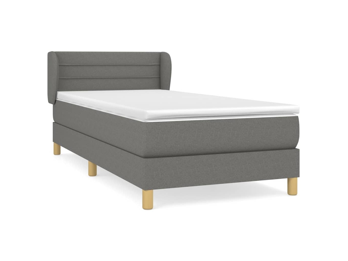 Box Spring Bed, Box Spring Beds Vidaxl Cinzeto Tecido (100 X 200 Cm)