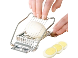 Cortador de Ovos de Aço Inoxidável Multifuncional para Ovos Cozidos, Morango, Banana, Presunto, Fácil de Limpar e Armazenar