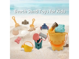 Mali brinquedos de Areia para Praia Infantil com Saco de Malha Balde e Pala 8pcs para Viagens Ao Ar Livre