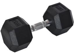 Haltere 15 Kg Metal E Borracha Cor Preto 33,6x15,5x13,4 Cm Homcom