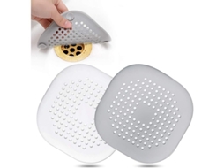 Cobertura De Drenaje Cuadrada De Silicona Con Ventosa Para Baño Y Cocina, Atrapapelos Eficaz Y Fácil De Limpiar