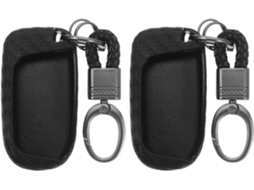 Capa Para Chave De Carro, 2 Capas De Silicone Com Textura Fibra Carbono, À Prova D Água E Resistente A Arranhões