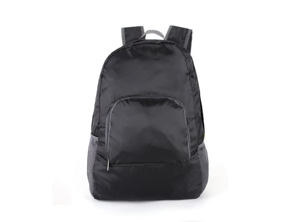 Mochila Dobrável Impermeável Para Caminhadas, Para Viagens, Preta, Para Transporte E Organização Prática Dos Artigos Indicados