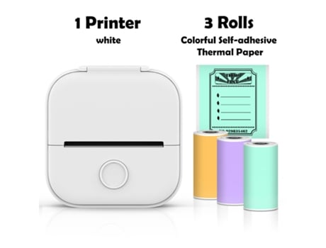 Mini-Impressora Fotográfica Portátil Inteligente Impressão Térmica Sem Tinteiros Ligação Bluetooth HHZ
