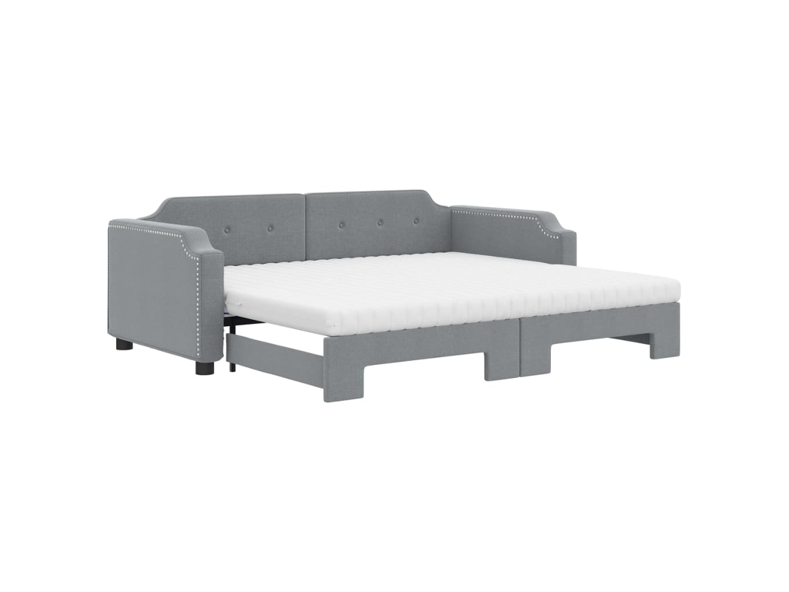 Daybed With Trundle, Daybeds With Trundles Vidaxl Cinzeto Tecido (80 X 200 Cm)