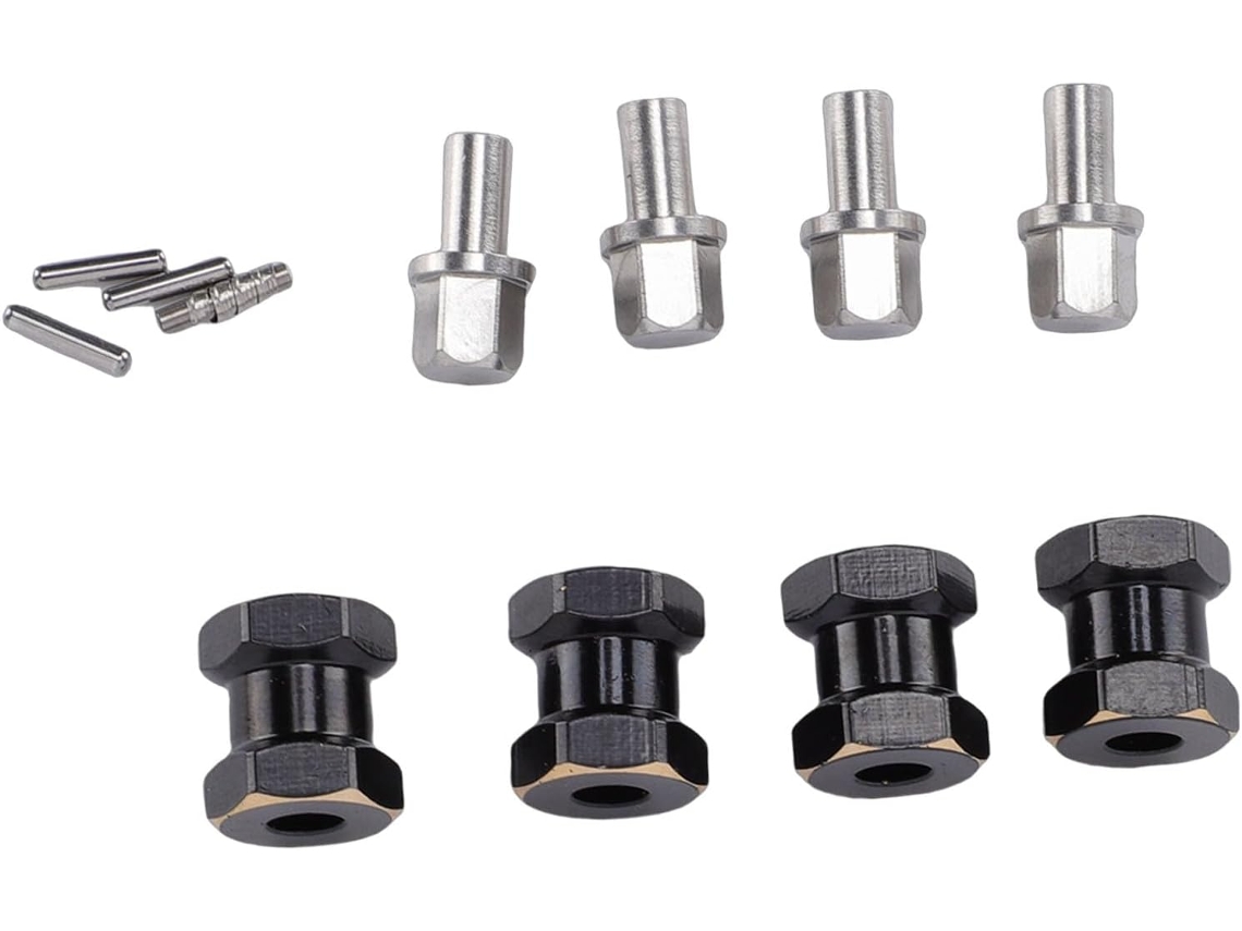 Extensão de Cubo Hexagonal de Latão de 4 Peças para Scx10/10 Crawler Adaptador SFUSHOS